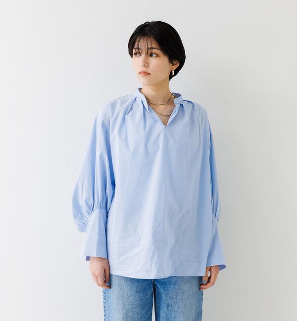 Rouge vif「【一部店舗限定】スリーブデザインスキッパーブラウス」|シャツ・ブラウス|