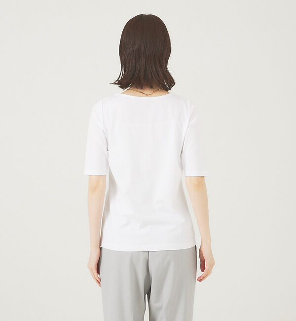 abahouse mavie「5分袖プルオーバー」|Tシャツ・カットソー|