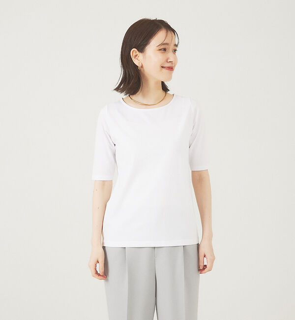 abahouse mavie「5分袖プルオーバー」|Tシャツ・カットソー|