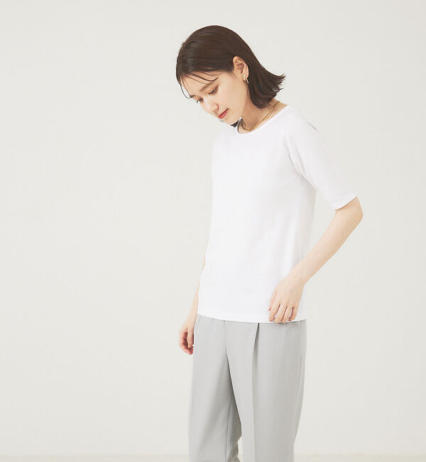 abahouse mavie「5分袖プルオーバー」|Tシャツ・カットソー|