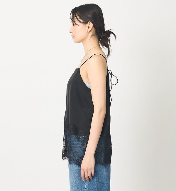 abahouse mavie「【再入荷】サテン裾レースキャミソール」|キャミソール|
