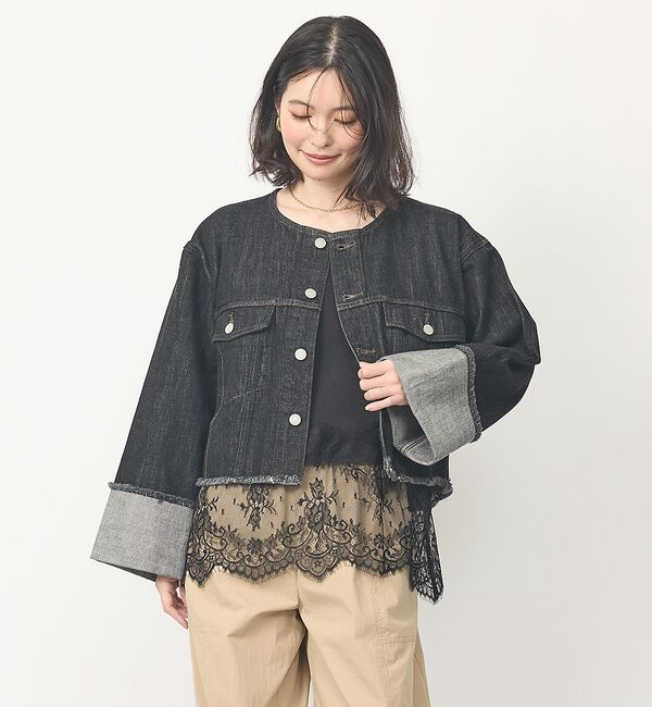 abahouse mavie「【再入荷】サテン裾レースキャミソール」|キャミソール|
