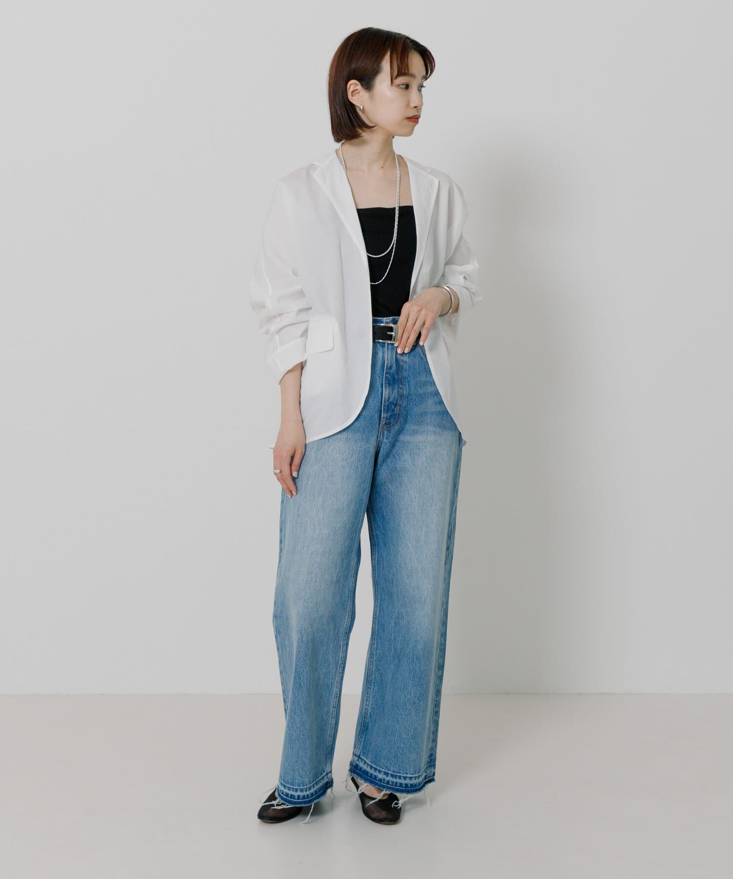 URBAN RESEARCH「『MADE IN JAPAN』 アセテートカップ付きショート丈キャミソール」|キャミソール|