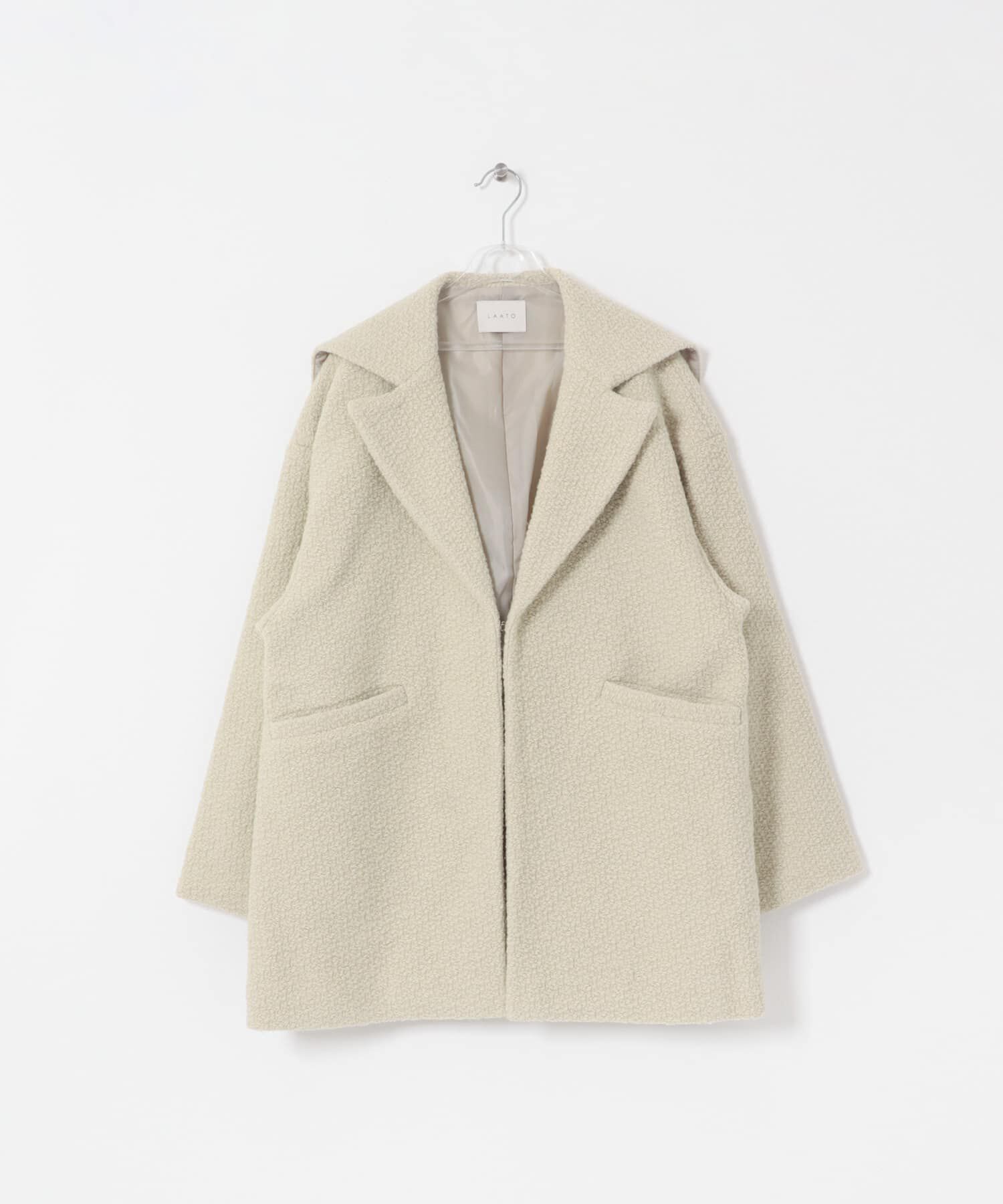 LAATO「sailor collar coat」|ノーカラーコート|マスタード