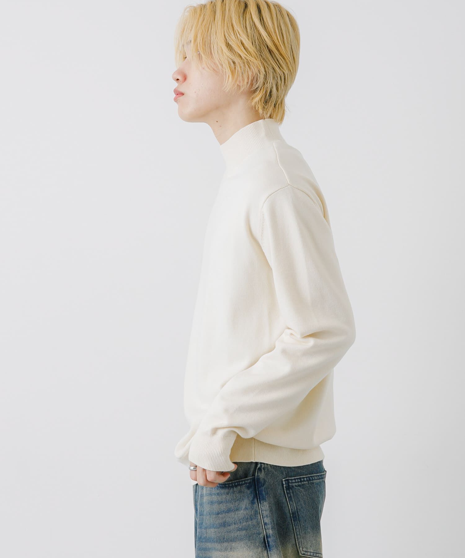 SENSE OF PLACE by URBAN RESEARCH「ストレッチモックネックニット」|ニット・セーター|