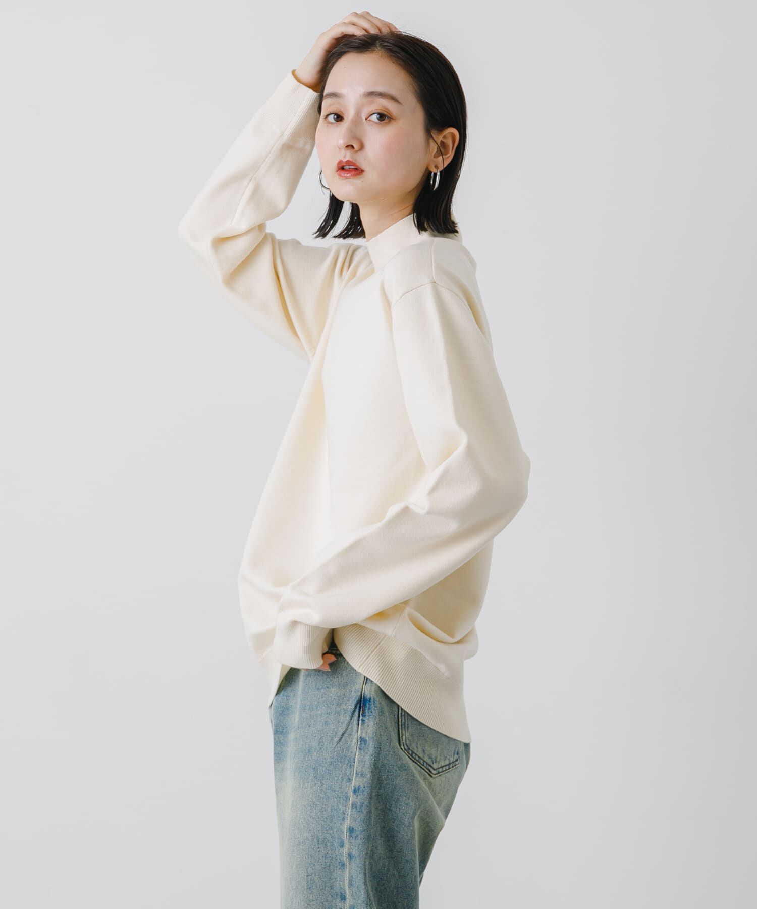 SENSE OF PLACE by URBAN RESEARCH「ストレッチモックネックニット」|ニット・セーター|