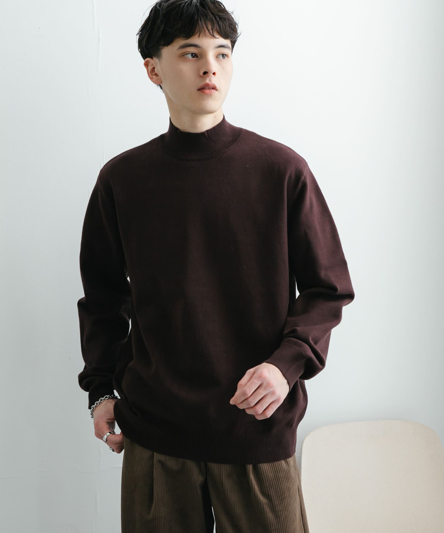 SENSE OF PLACE by URBAN RESEARCH「ストレッチモックネックニット」|ニット・セーター|