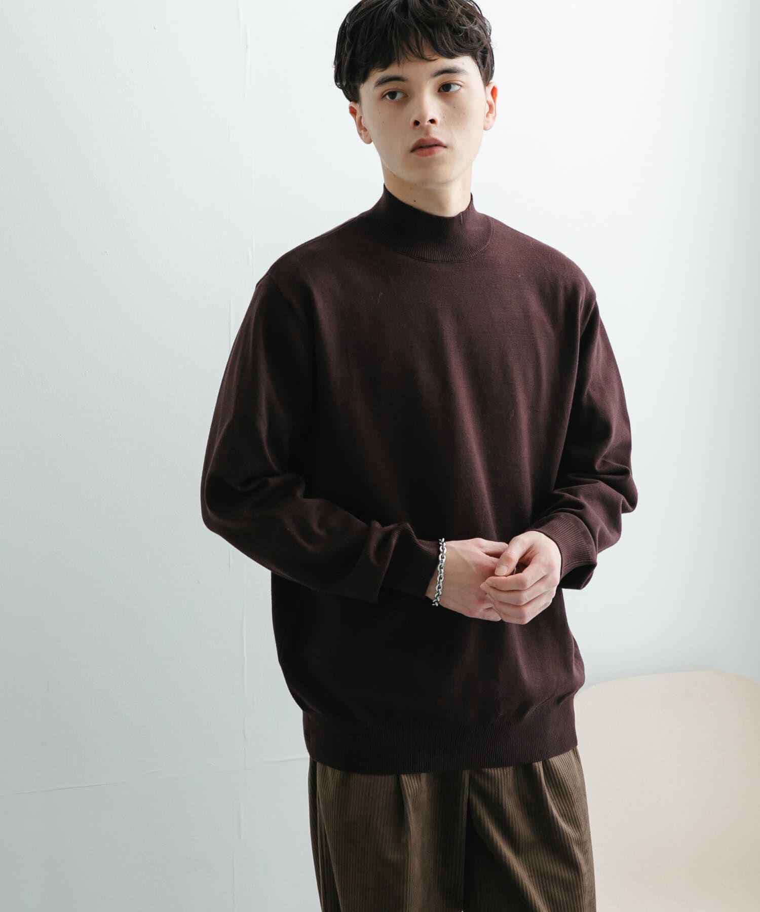 SENSE OF PLACE by URBAN RESEARCH「ストレッチモックネックニット」|ニット・セーター|