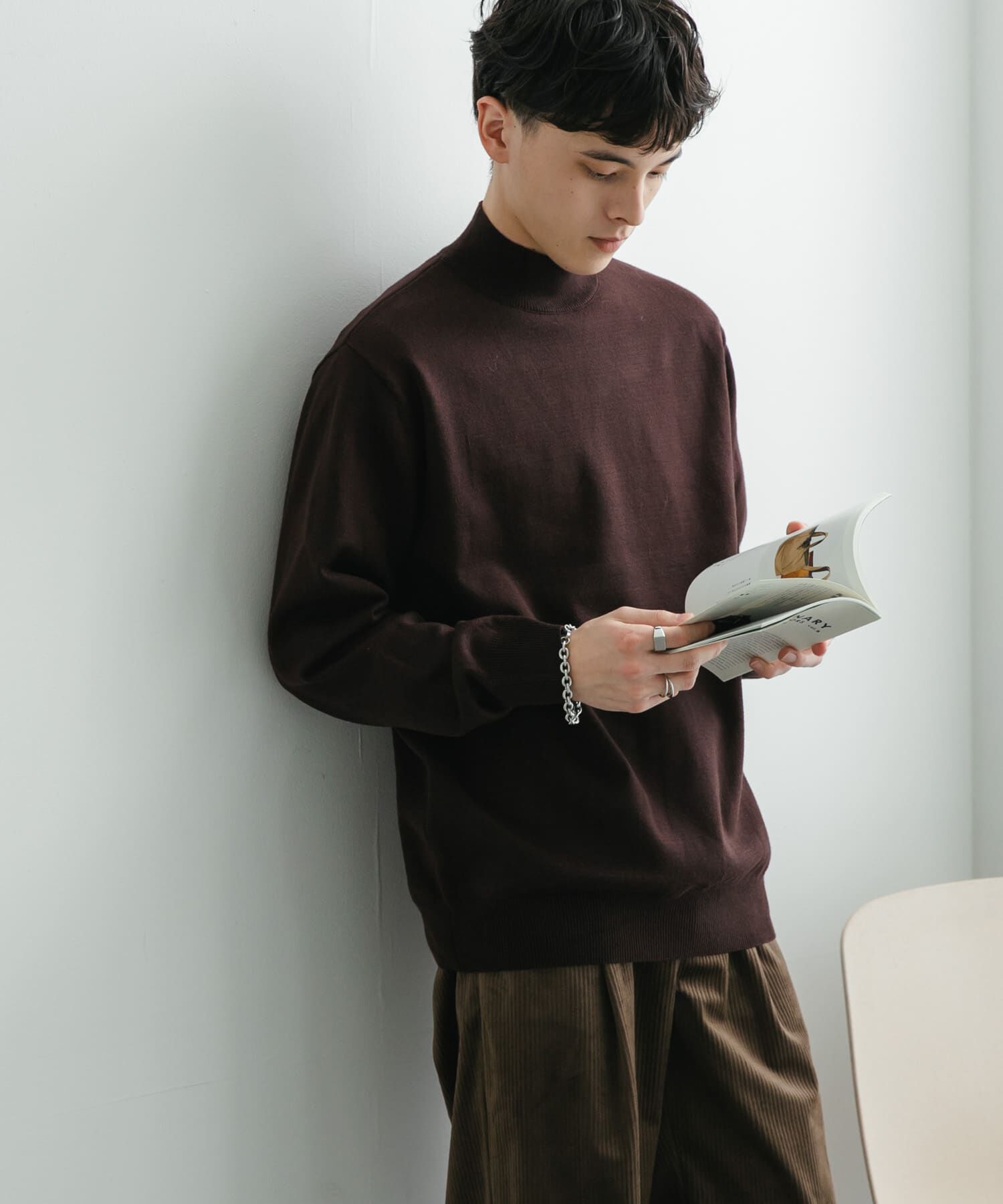 SENSE OF PLACE by URBAN RESEARCH「ストレッチモックネックニット」|ニット・セーター|