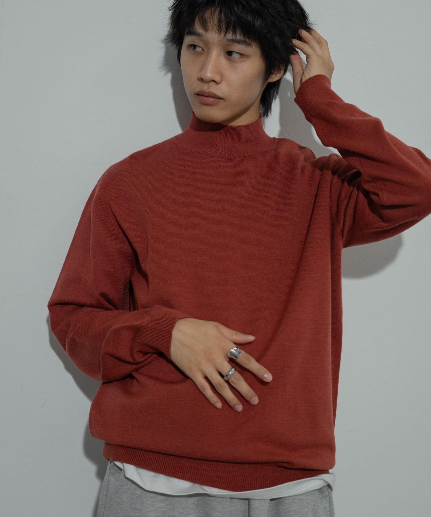 SENSE OF PLACE by URBAN RESEARCH「ストレッチモックネックニット」|ニット・セーター|