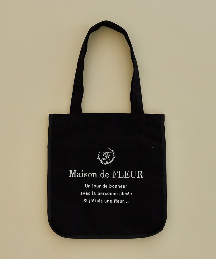 Maison de FLEUR「パイピングスクエアトートバッグ」|トートバッグ|ブラック