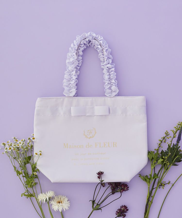 Maison de FLEUR「【Mサイズ/A4対応】ブランドロゴフリルハンドルトートMバッグ」|トートバッグ|