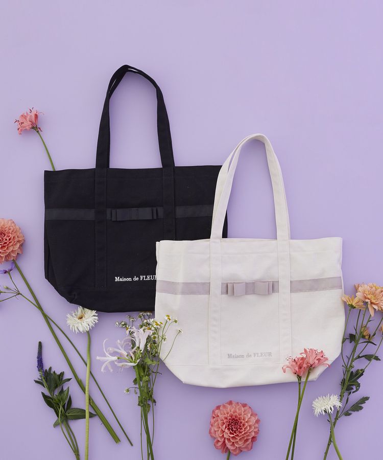 Maison de FLEUR「【Mサイズ/機能性バッグ/A4対応】マルチポケット帆布トートMバッグ」|トートバッグ|