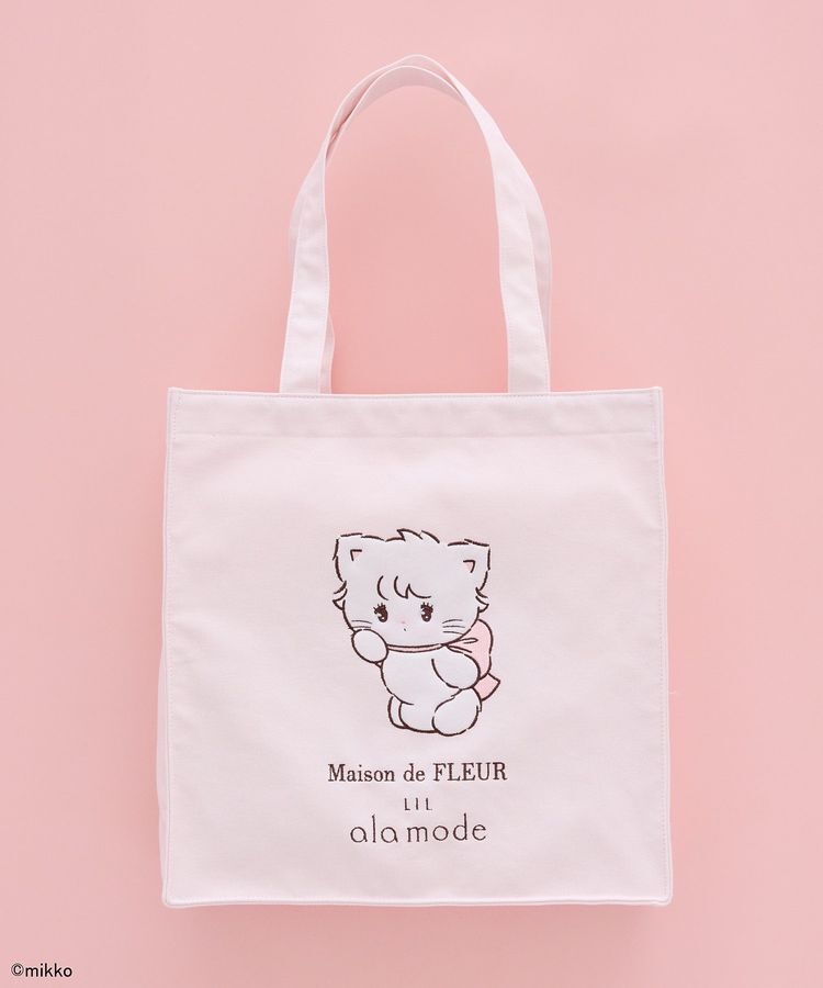Maison de FLEUR「Lil ala mode スクエアトートバッグ」|トートバッグ|ライトピンク