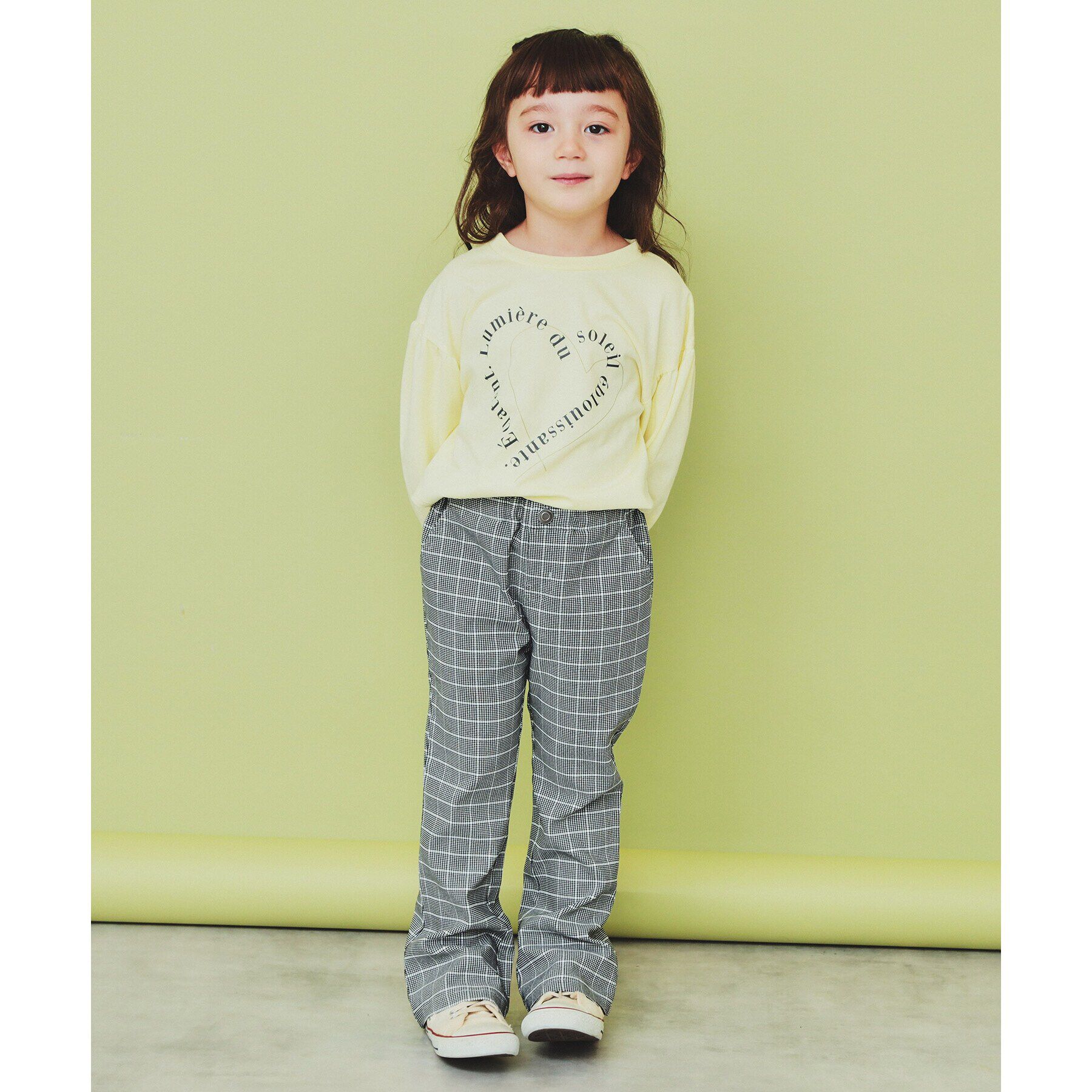 THE SHOP TK「【110-150】ハートロゴパフ袖プルオーバー/洗濯機OK」|Tシャツ・カットソー|