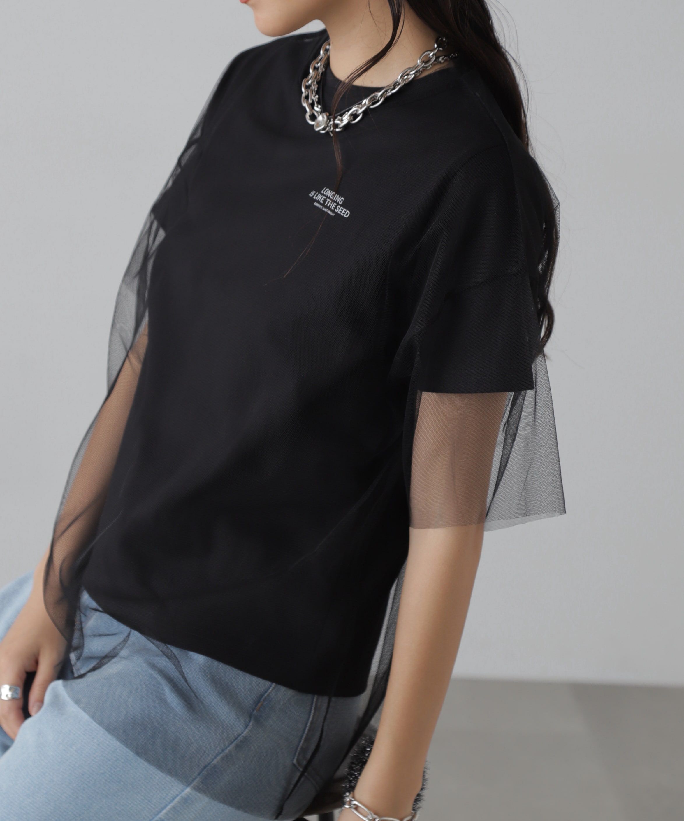  「チュール&times;ロゴTシャツ」|Tシャツ・カットソー|