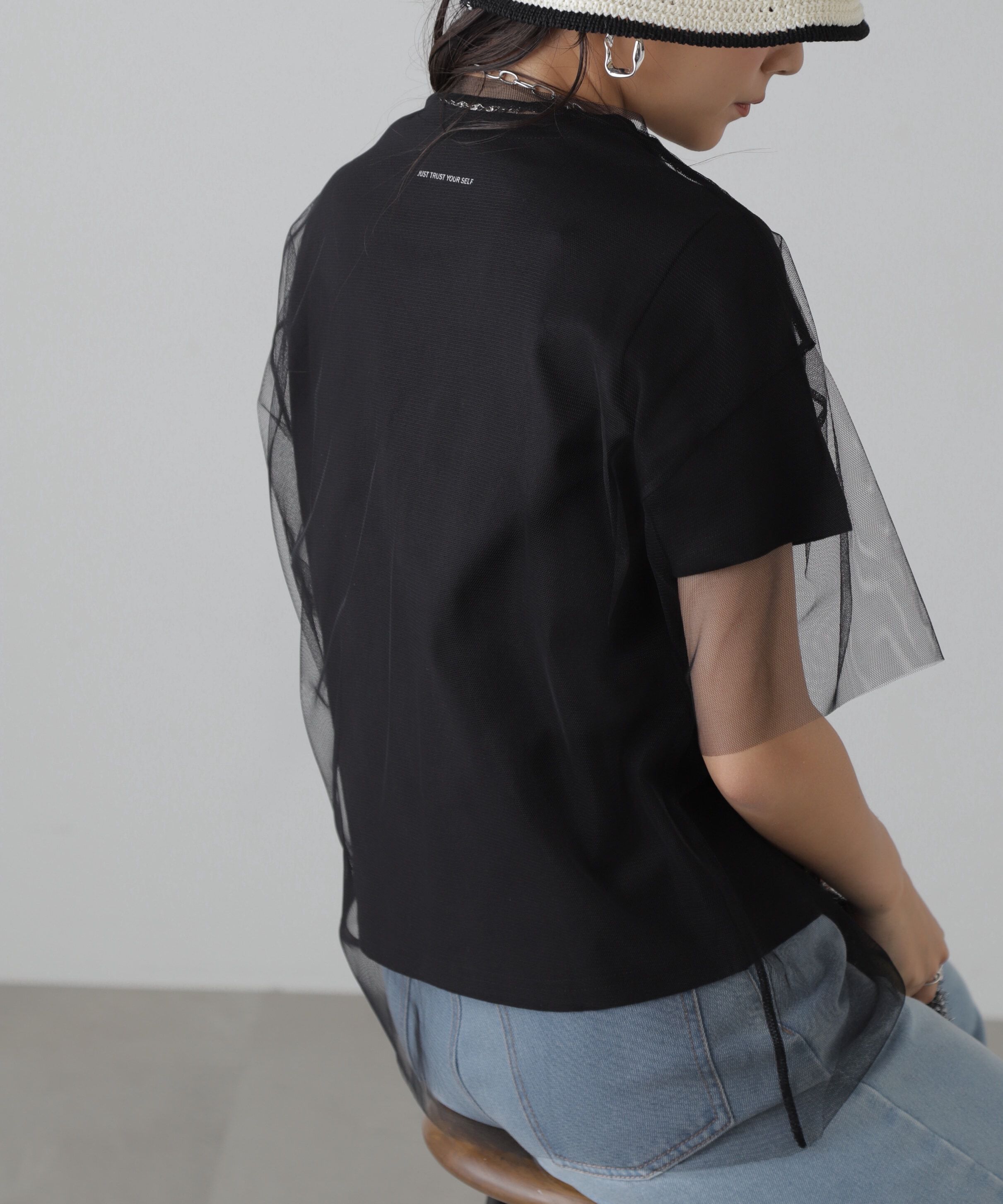  「チュール&times;ロゴTシャツ」|Tシャツ・カットソー|