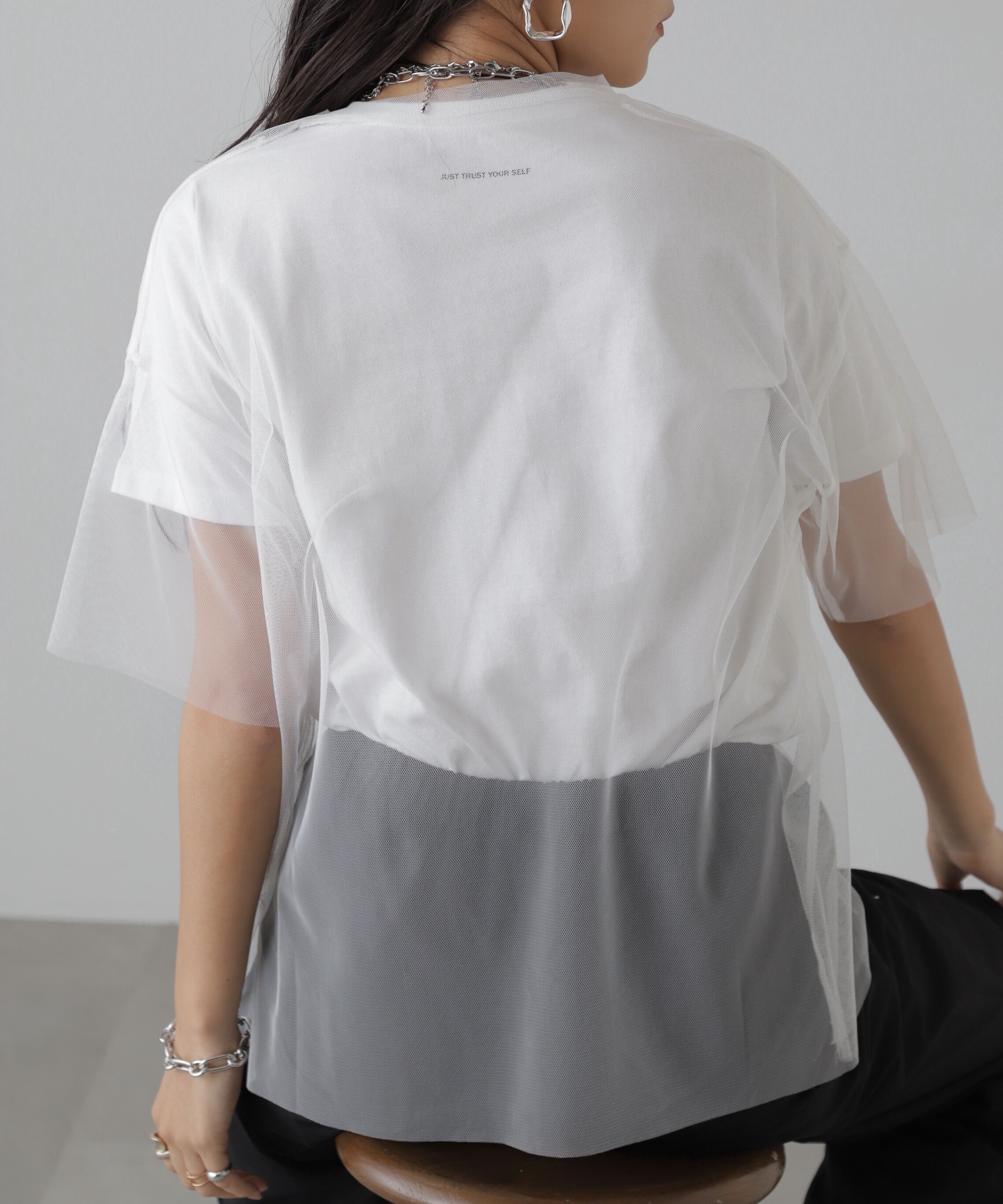  「チュール&times;ロゴTシャツ」|Tシャツ・カットソー|