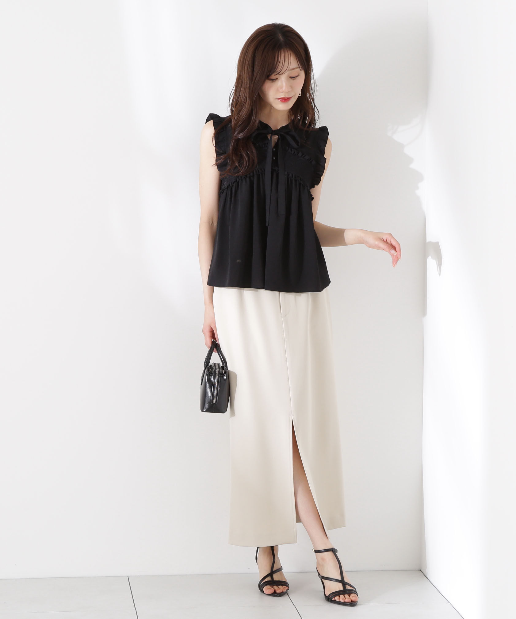 PROPORTION BODY DRESSING「レースドッキングボウタイブラウス」|シャツ・ブラウス|