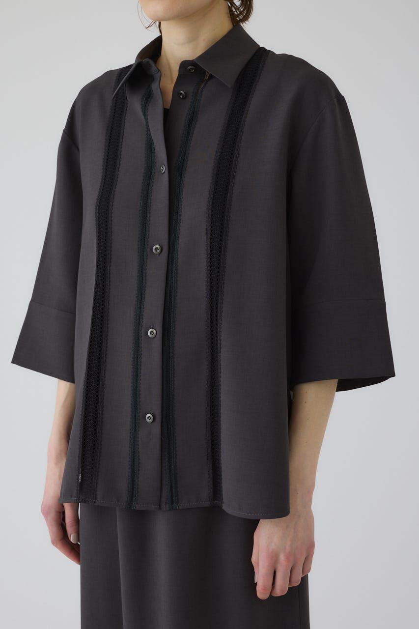 RIM.ARK 「Lace docking SH」|シャツ・ブラウス|GRY