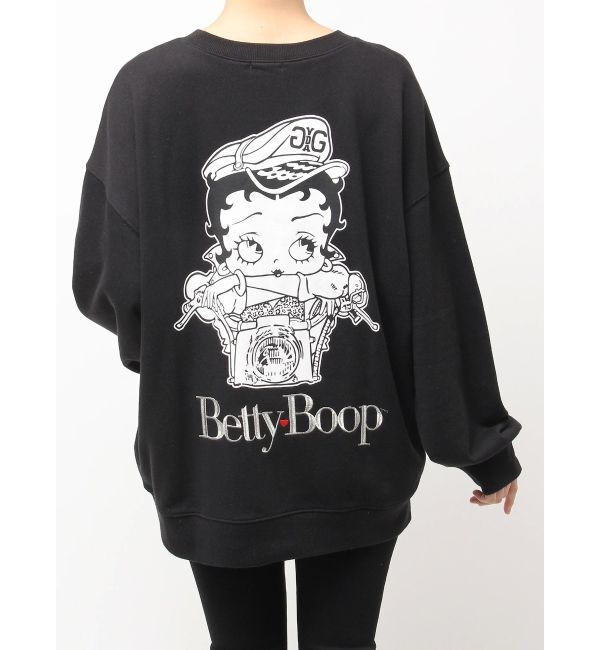 GYDA「BETTY&times;GYDA GLITTER embroideryプルオーバー」|スウェット・ジャージ|ブラック