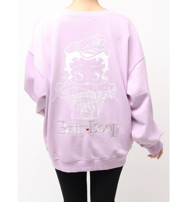 GYDA「BETTY&times;GYDA GLITTER embroideryプルオーバー」|スウェット・ジャージ|パープル