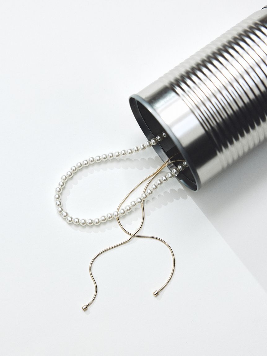 Mila Owen「【EVERYDAY PROOF JEWELRY 】パールスライダーネックレス」|ネックレス|