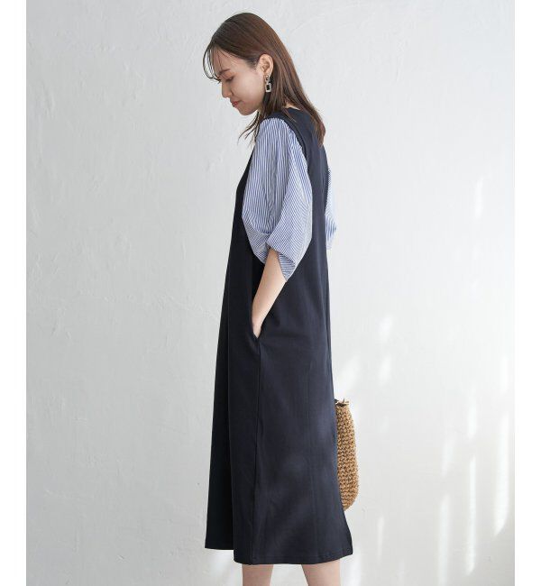 ikka「袖切り替えカットワンピース」|ワンピース|