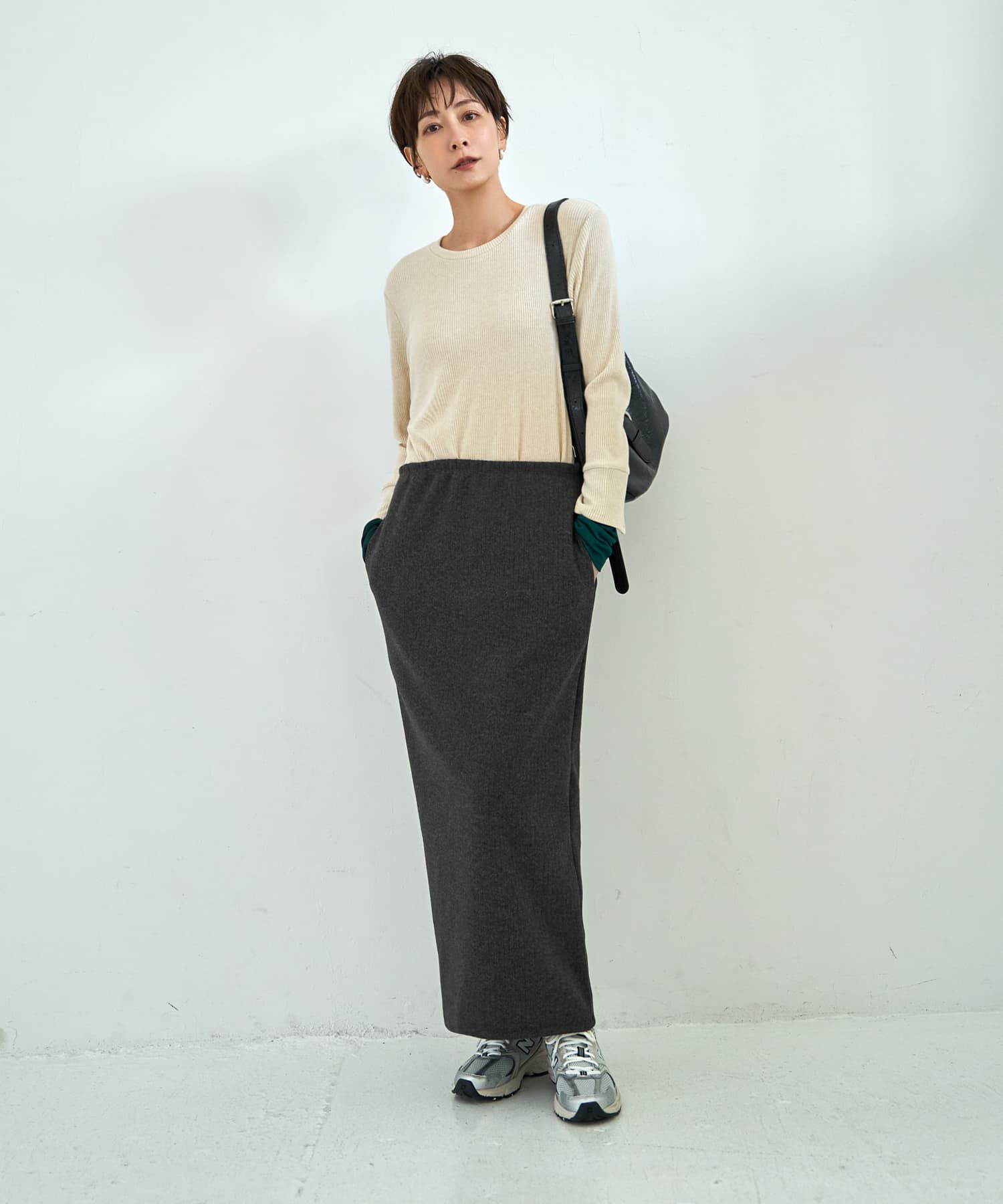 STYLE DELI「カラーレイヤードリブカットソートップス」|Tシャツ・カットソー|