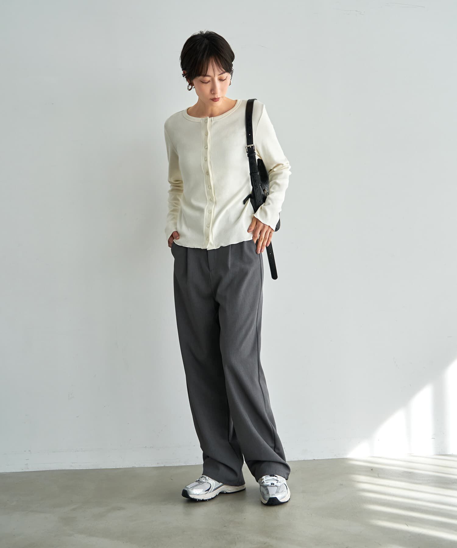 STYLE DELI「メロウ裾カーデ型テレコトップス」|Tシャツ・カットソー|