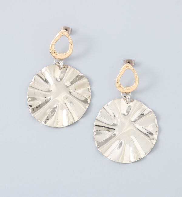 Phoebe+「【sfy】metallic plateピアス」|ピアス|シルバー
