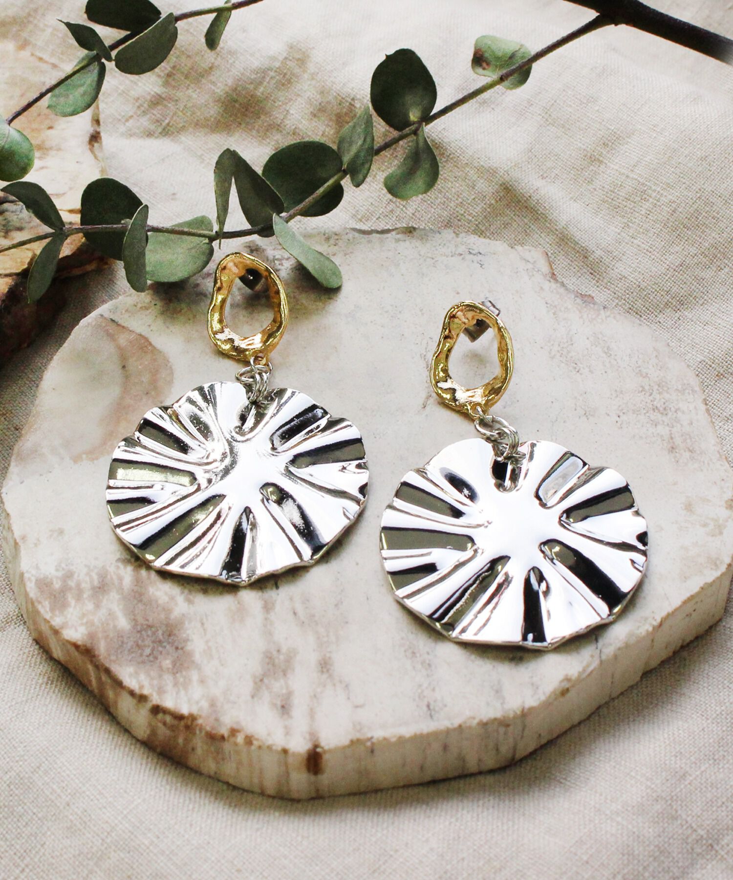 Phoebe+「【sfy】metallic plateピアス」|ピアス|