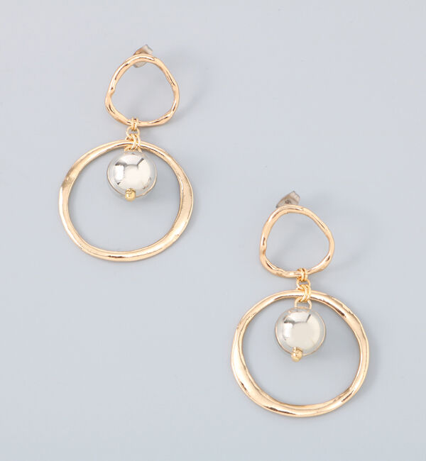 Phoebe+「【sfy】metallic hoop goldピアス」|ピアス|ゴールド