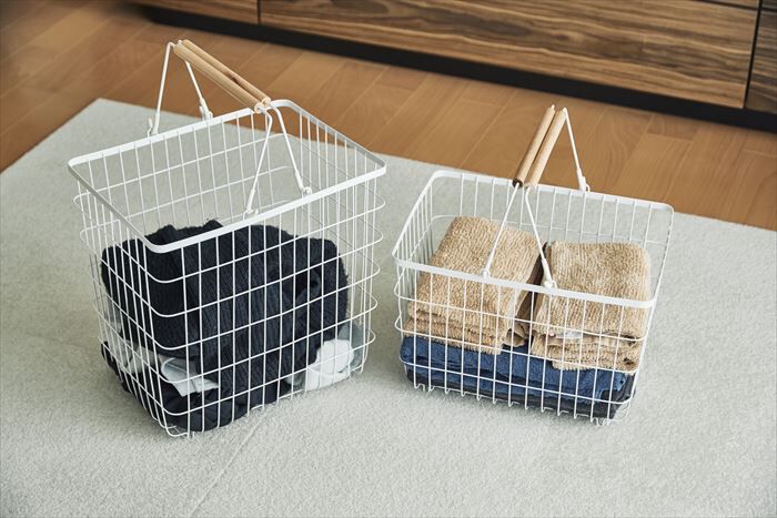 BACKYARD FAMILY「ランドリーラック バスケット付き 通販 ランドリーバスケット 2段 洗濯かご 洗濯物カゴ」|その他|