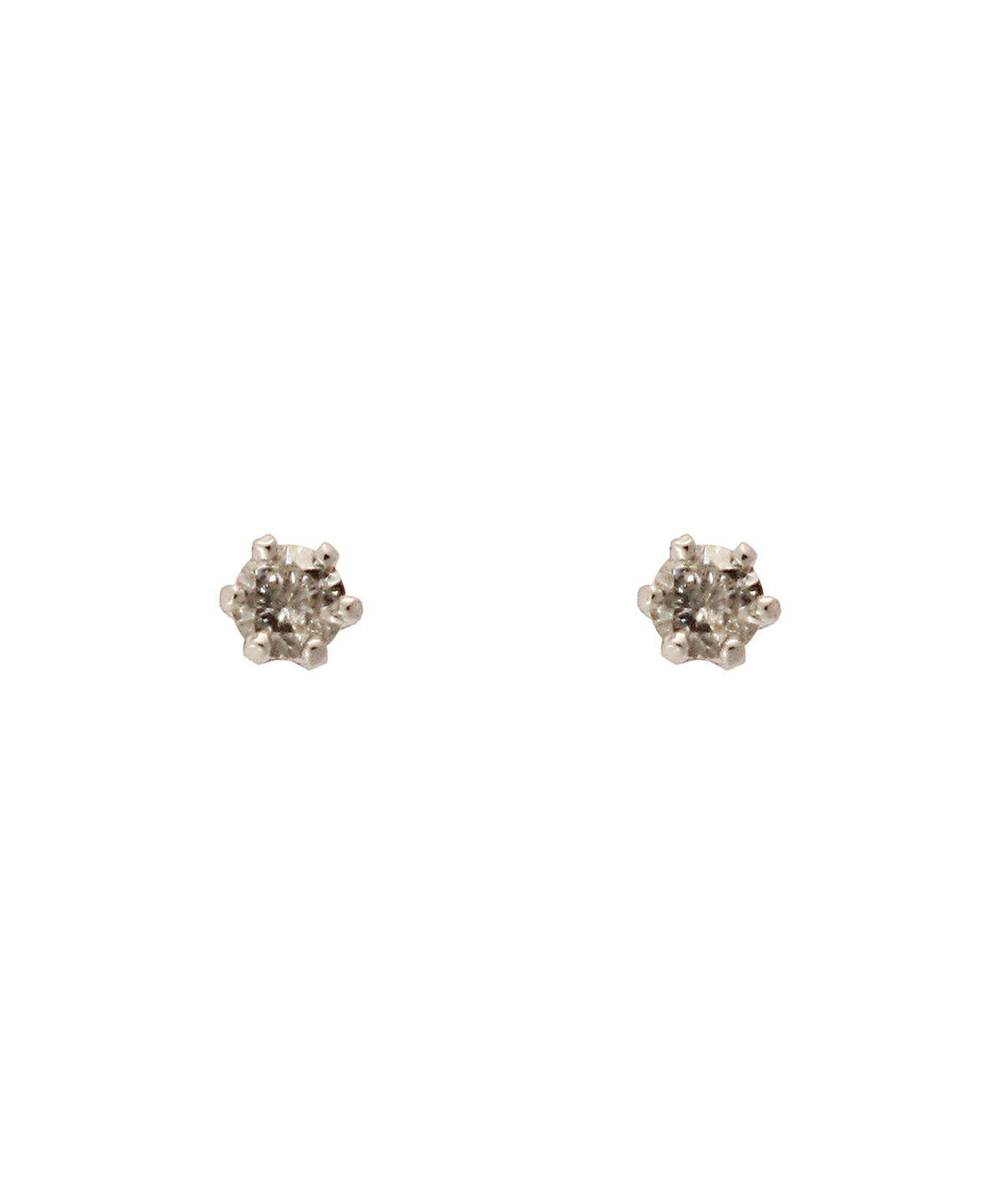 Samantha Tiara「K18 WG 一粒ストーンピアス ≪4月 誕生石≫」|ピアス|K18 WG