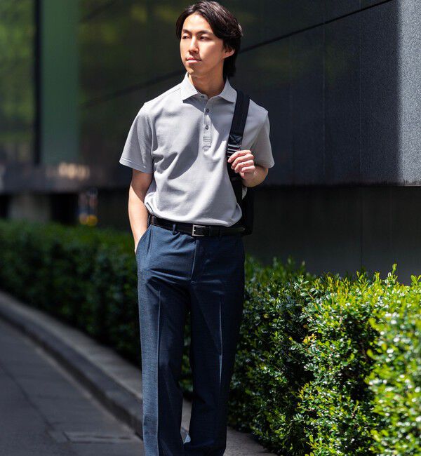 SHIPS「SHIPS:〈FUNCTION〉I Cotoni di Albini ショート スリーブ ポロシャツ」|ポロシャツ|トップグレー