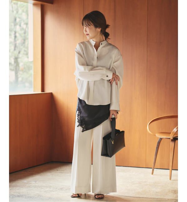 Plage「Pin stripeバンドカラーシャツ」|シャツ・ブラウス|