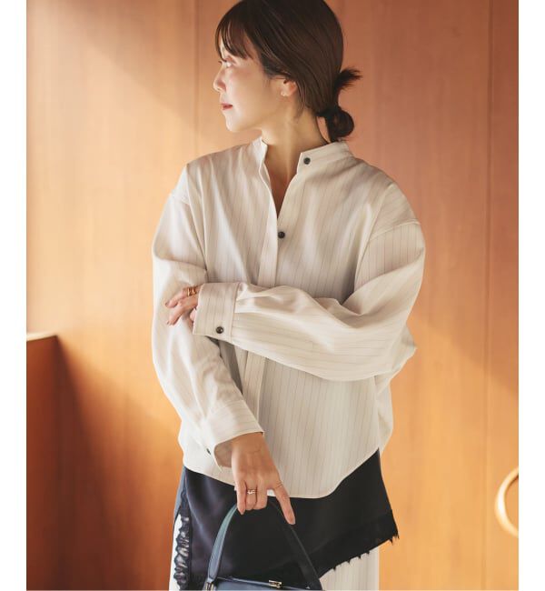 Plage「Pin stripeバンドカラーシャツ」|シャツ・ブラウス|