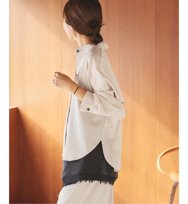 Plage「Pin stripeバンドカラーシャツ」|シャツ・ブラウス|