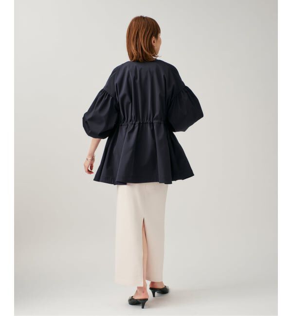 VERMEIL par iena「《追加2》ノーカラーギャザーZIPブルゾン」|その他|