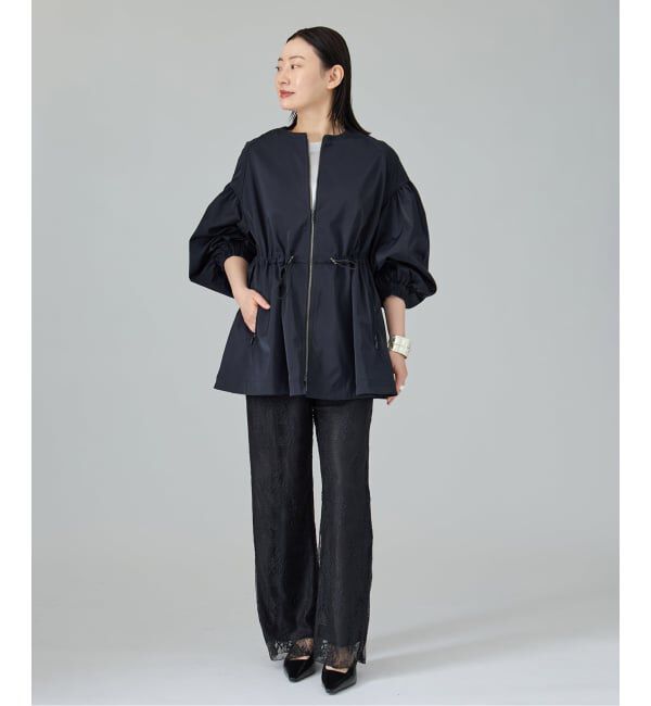 VERMEIL par iena「《追加2》ノーカラーギャザーZIPブルゾン」|その他|