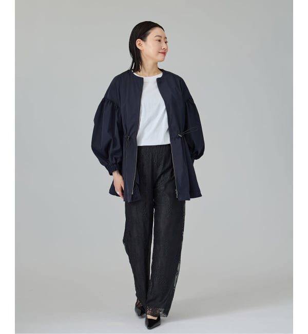 VERMEIL par iena「《追加2》ノーカラーギャザーZIPブルゾン」|その他|