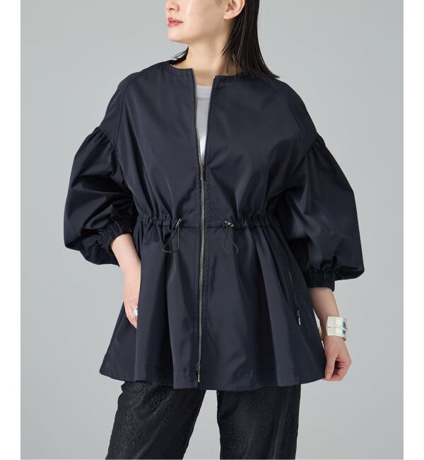 VERMEIL par iena「《追加2》ノーカラーギャザーZIPブルゾン」|その他|