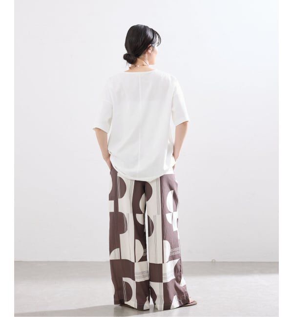 IENA「《接触冷感》ボートネック オーバーサイズフォルムTシャツ」|Tシャツ・カットソー|