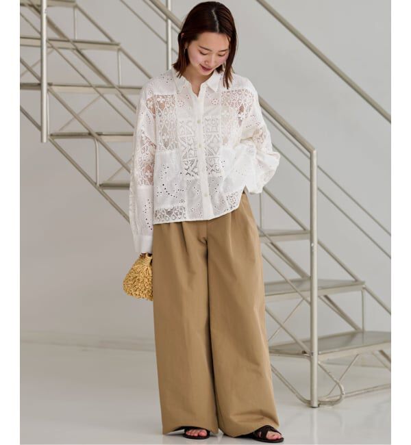 JOURNAL STANDARD relume「《追加》パッチワークレースショートシャツ」|シャツ・ブラウス|