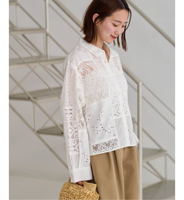 JOURNAL STANDARD relume「《追加》パッチワークレースショートシャツ」|シャツ・ブラウス|