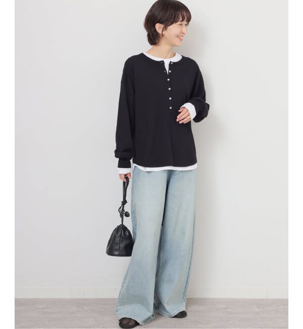 JOURNAL STANDARD relume「《追加》［2枚セット / SS素材］3WAYレイヤードヘンリープルオーバー」|ニット・セーター|