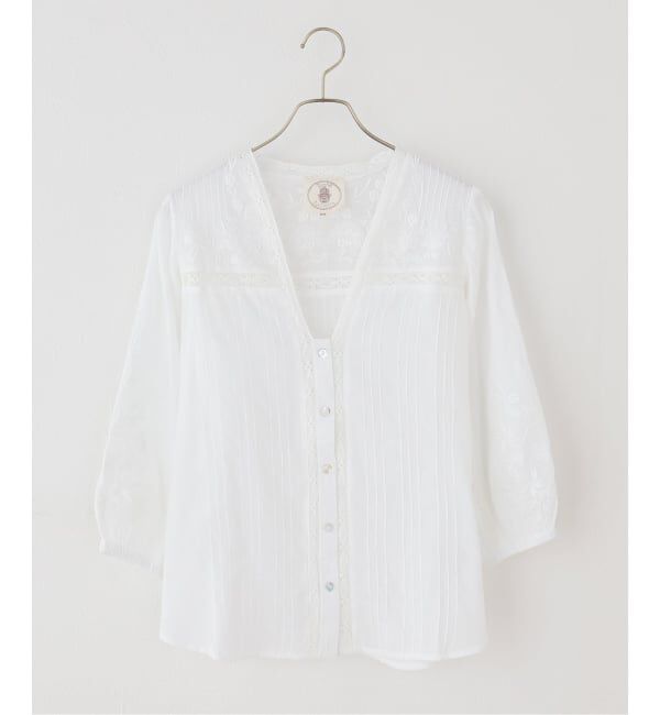 JOURNAL STANDARD「【Muche et Muchette/ミュッシェエミュセット】 Coquette Lace Trimmed Top」|シャツ・ブラウス|ホワイト