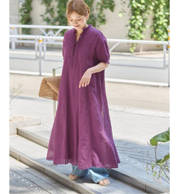 JOURNAL STANDARD「インディア コットンリネンメッシュワンピース」|ワンピース|