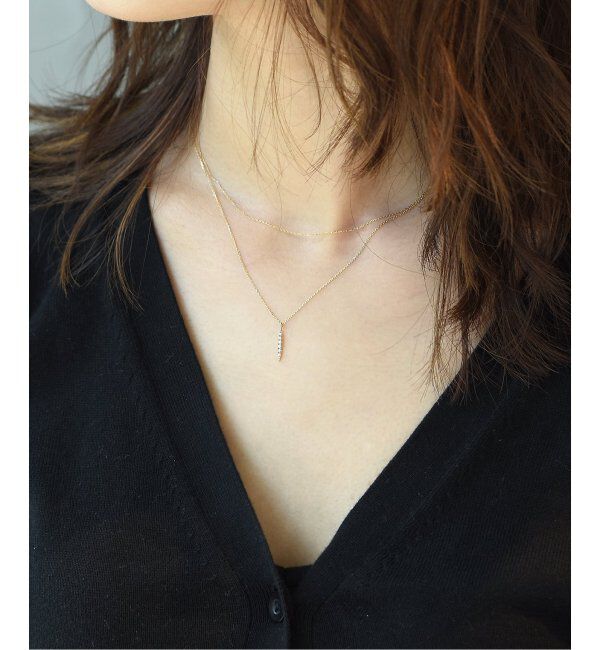 Lilas by Spick&Span「※バケットラインダイヤネックレス K10」|ネックレス|